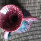 3-handled ceramic vase