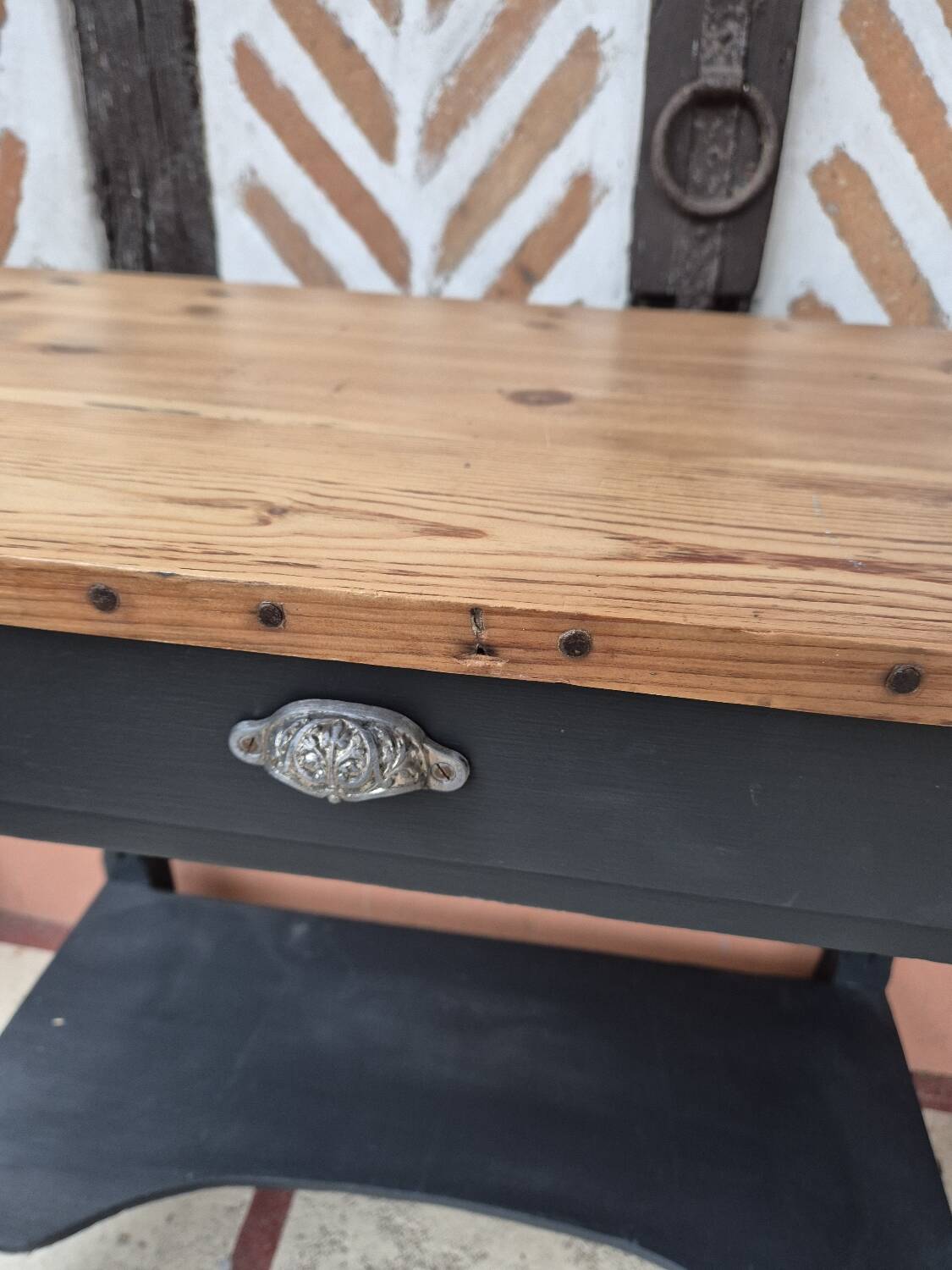 Wooden desk console table