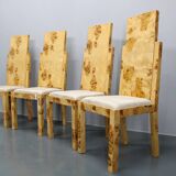1940s Set of Four Brutalist Dining Chairs in Maple Finish, Czechoslovakia