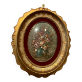 Old painting, still life with wild flowers signed XX century