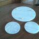 Set under dish and 2 under marble bottle