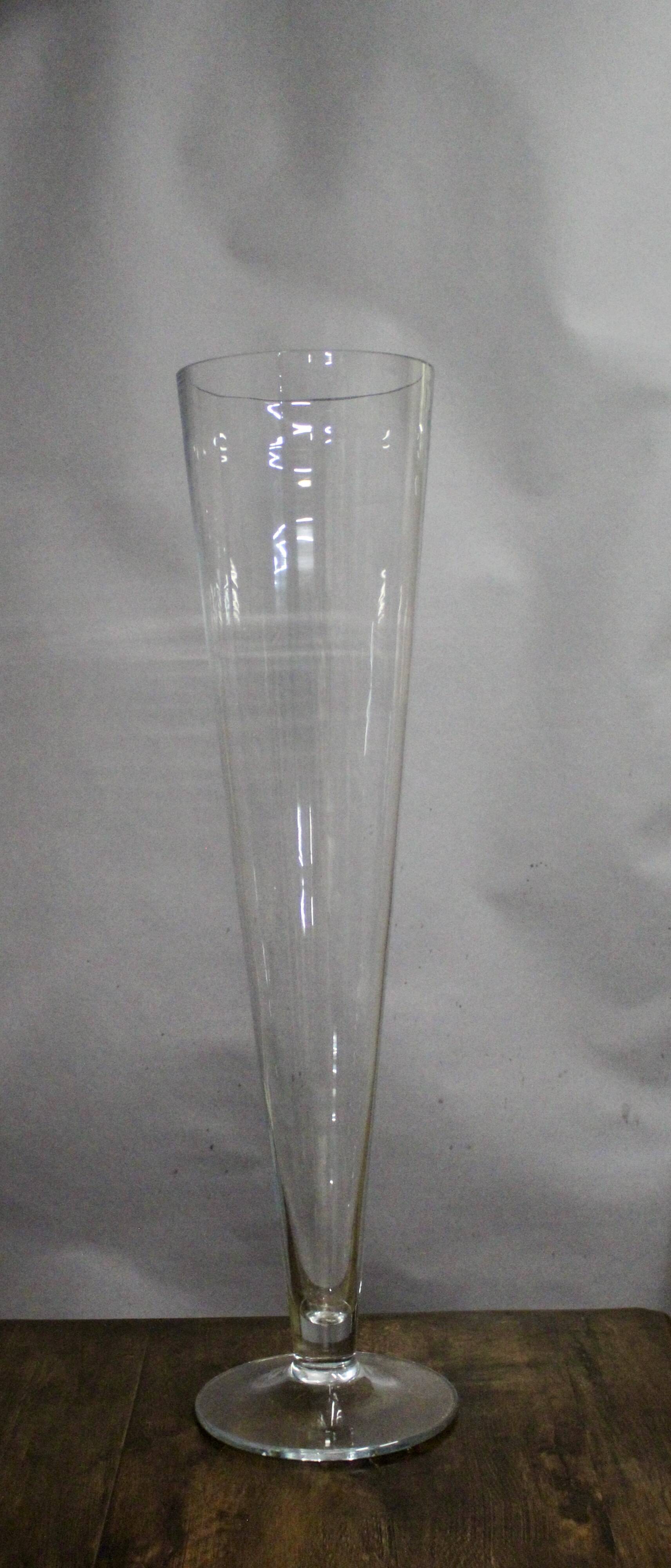 Large Trumpet Vase in Blown Glass Height 106 Cm