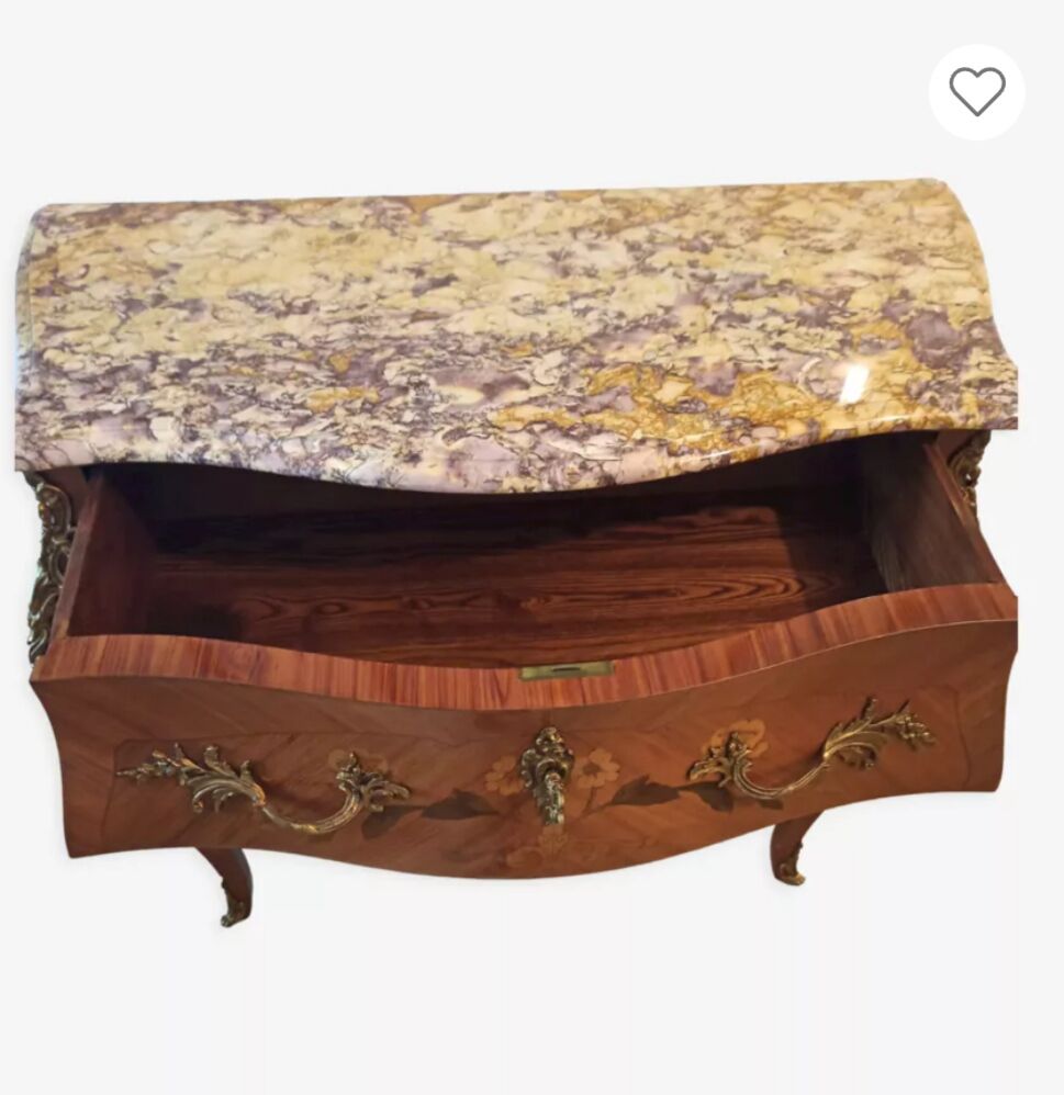 Louis XV style marquetry chest of drawers