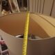 Vintage ram's horn living room lamp