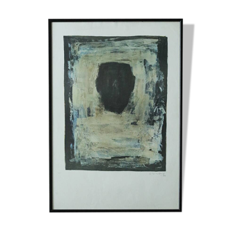 Alain Winance, Composition, Color lithograph, 1990s, Framed