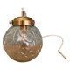 Vintage art deco glass globe portable lamp or table lamp