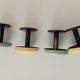 Set of 4 vintage coat hooks from the 1960s.