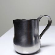 Set of 4 vintage bar measures in brushed stainless steel from the 60s-70s.