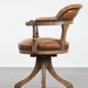 Chaise de bureau chesterfield en cuir de vache classique et intemporelle de style anglais