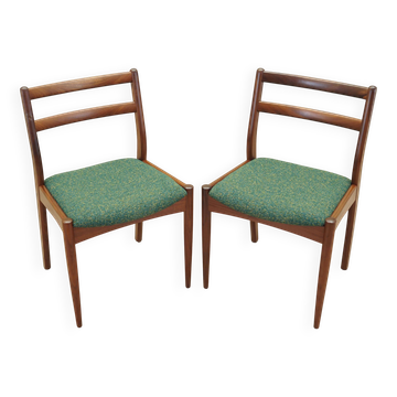 Set of two teak chairs, Danish design, 1970s, production: Denmark