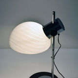 70's table lamp in glass and metal produced by Zonca