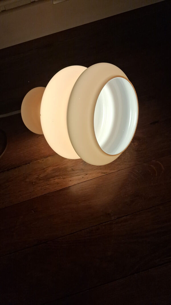 Paire de suspensions en opaline, Bubble, Beige, 1960