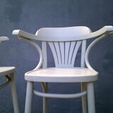 Set of 4 stools bistro in wood
