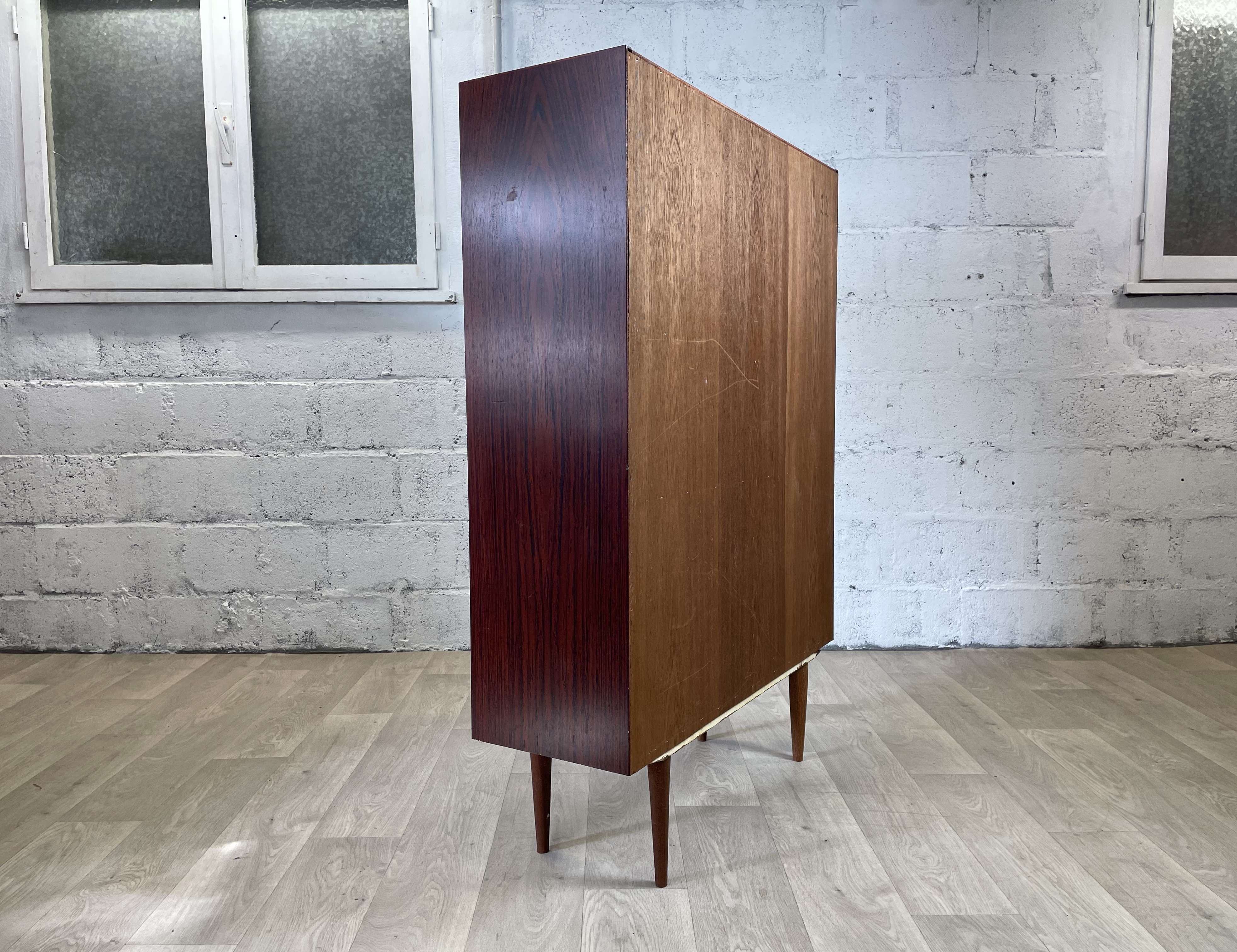 Scandinavian rosewood bookcase, 60s
