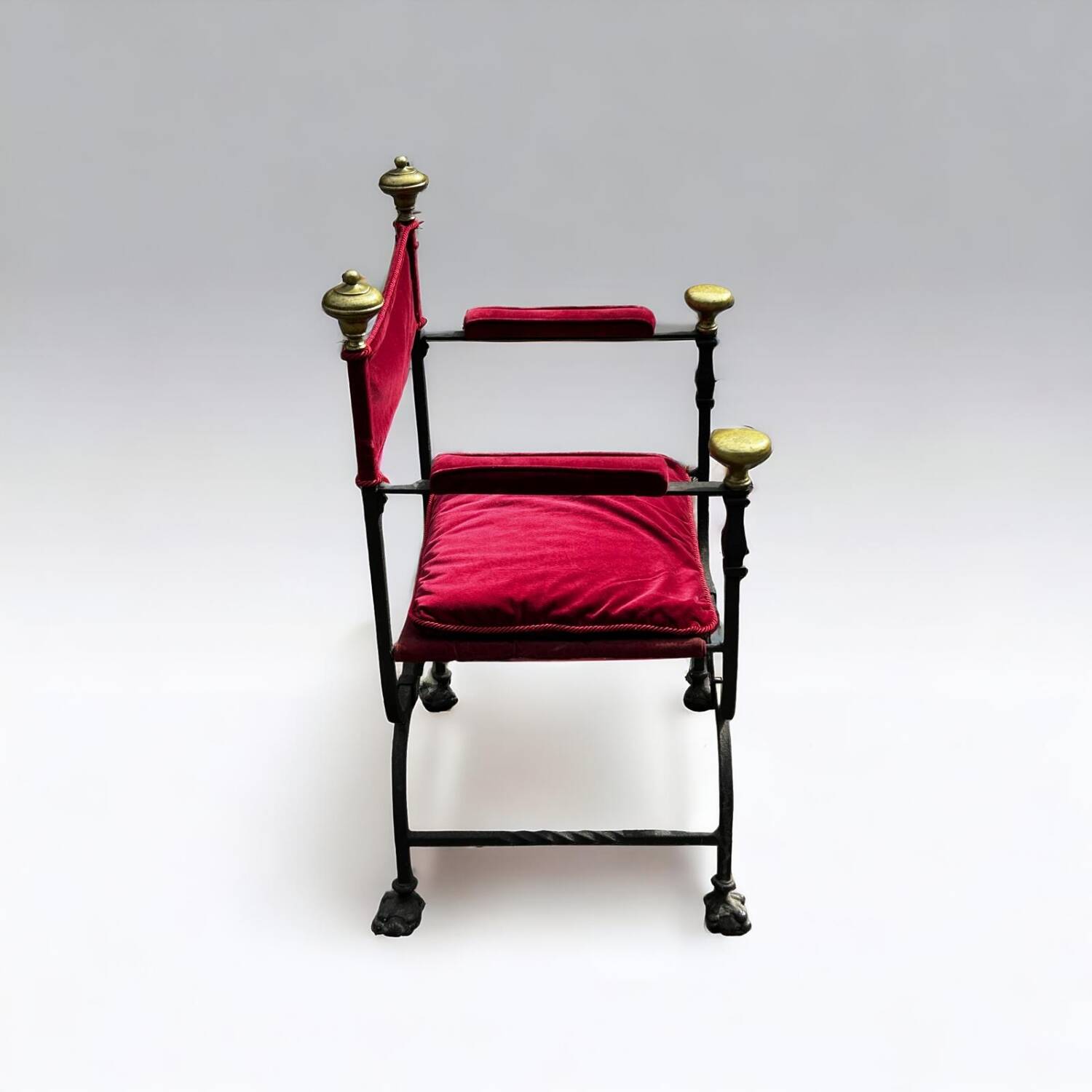 Curule Armchair In Iron And Bronze In The Style Of The 17th Century 20th Century - X Armchair