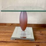 Designer side table in roche bobois glass