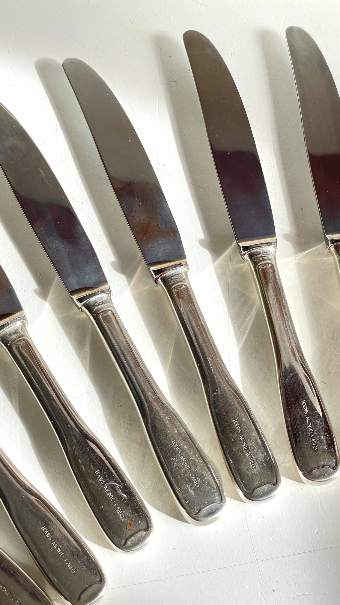 8 Table Knives A. Krupp Italy Vintage