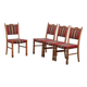 Brutalist Oak Dining Chairs by H. Kjærnulf, Denmark, 1960s, Set of 4