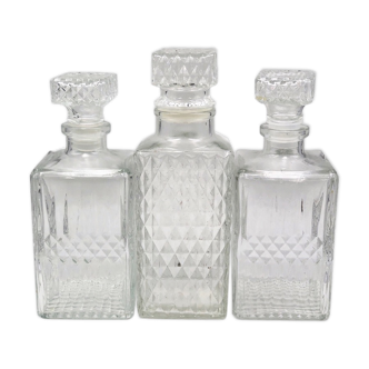 Vintage carafes chiseled glass