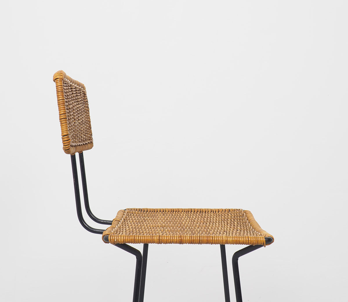 Rattan bar stool by Gian Franco Legler, 1950s