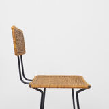 Rattan bar stool by Gian Franco Legler, 1950s