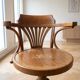 Antique wooden swivel chair
