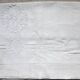 Drap ancien brodé en coton/lin monogrammé BL