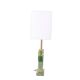 Paire de lampes en verre de Murano, irisé vert. 20e-21e siècle.