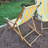 Pair of vintage Chilean deckchairs