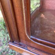 Small 1930s mahogany display cabinet, art deco apothecary cabinet