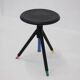 Italian Postmodern Adjustable "Screw" Dining Table and Four Stools in the Style