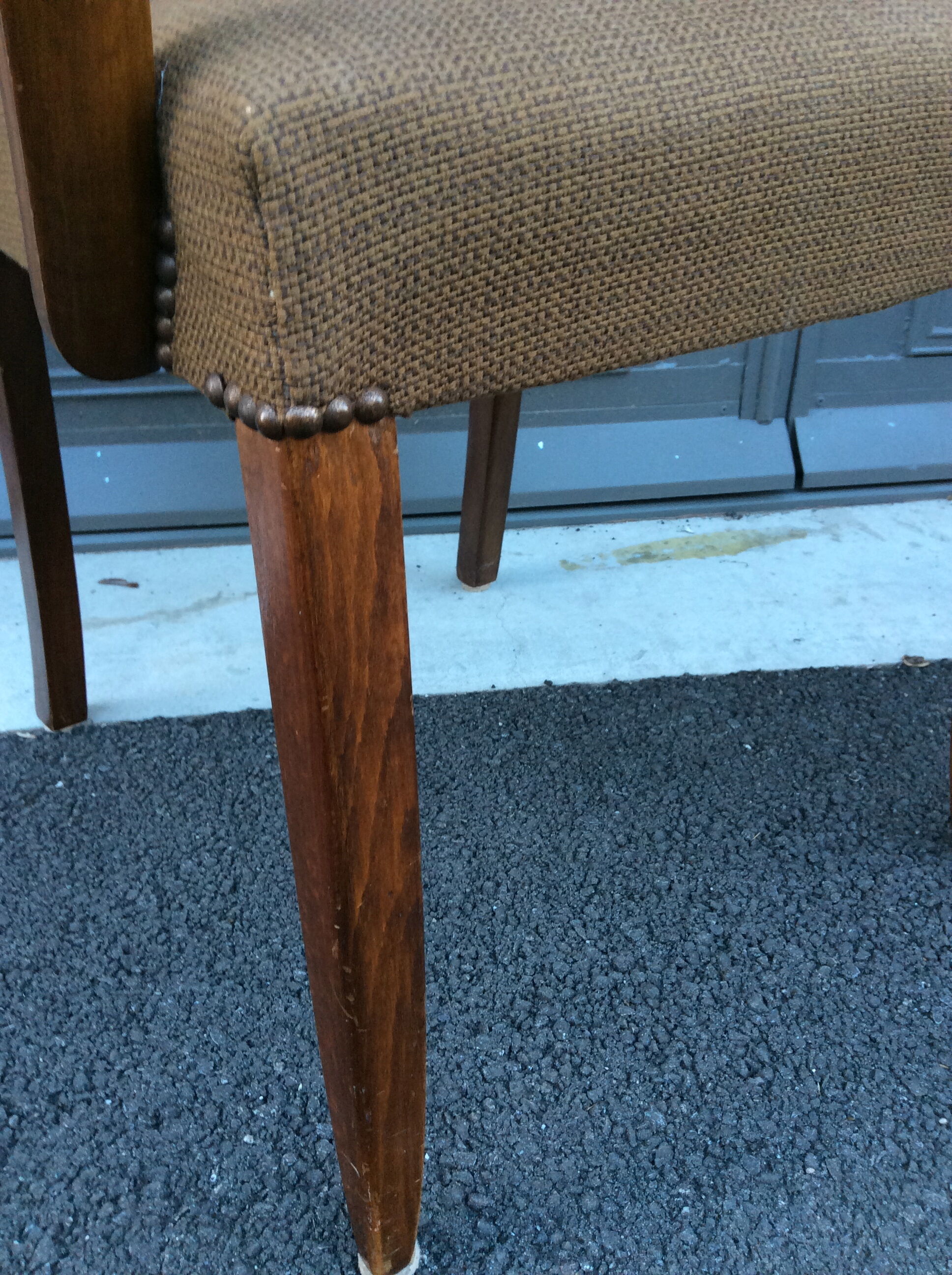 Pair of bridge mid-century armchairs, 1950s