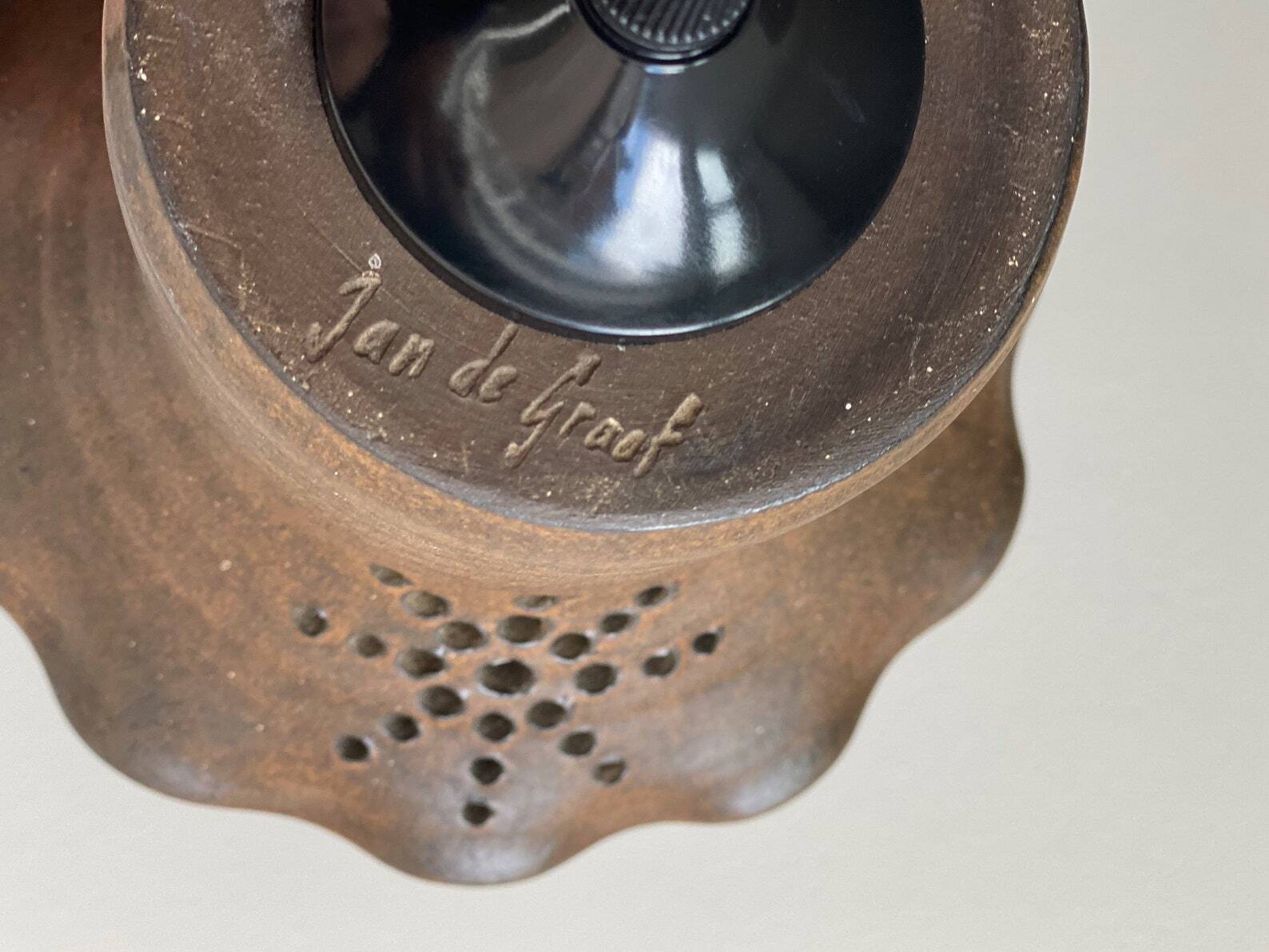 Dutch ceramic vintage Jan de Graaf hanging lamp