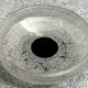 Daum circa 1950: frosted glass caviar cup on black pedestal
