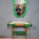 Art Deco console and mirror in green lacquered wood – Circa 1930