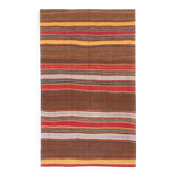 4x7 Handmade Red Anatolian Vintage Rug, 135x219Cm