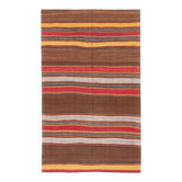 Tapis vintage anatolien rouge fait main 4x7, 135x219 cm