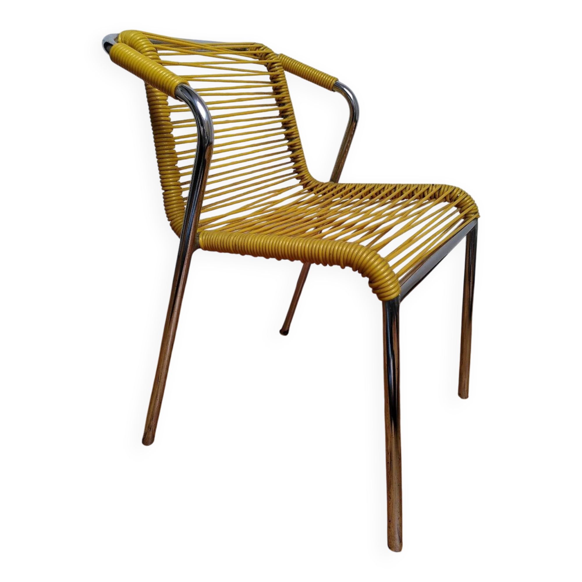 Vintage children's scoubidou armchair