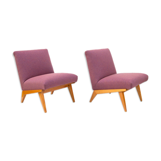 Pair „slipper chair” design jens risom for Knoll associates