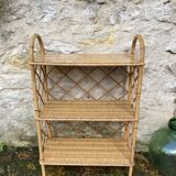 Vintage rattan shelf