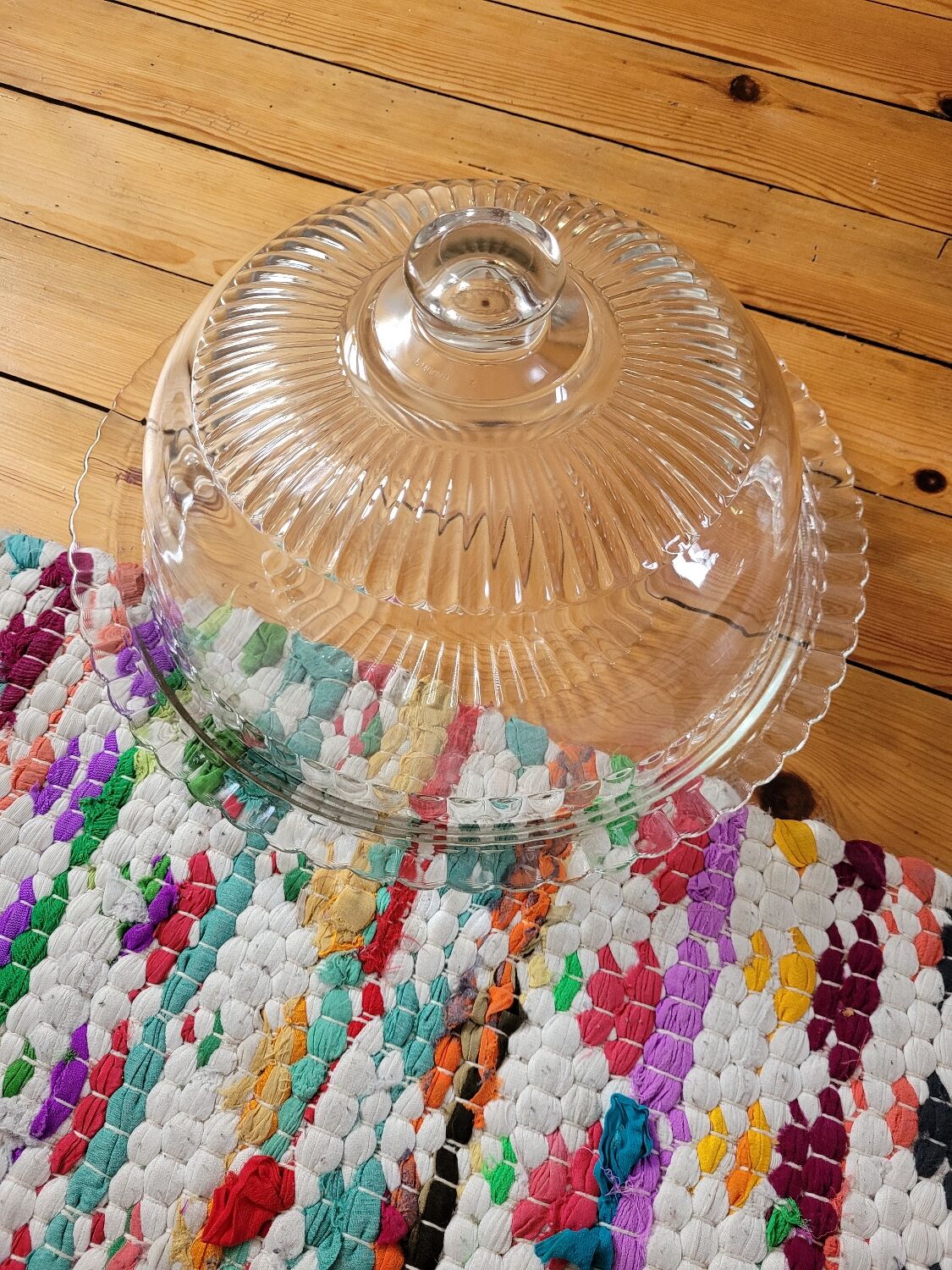 Glass bell with Luminarc tray