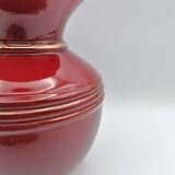 Red ceramic vase