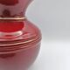 Red ceramic vase