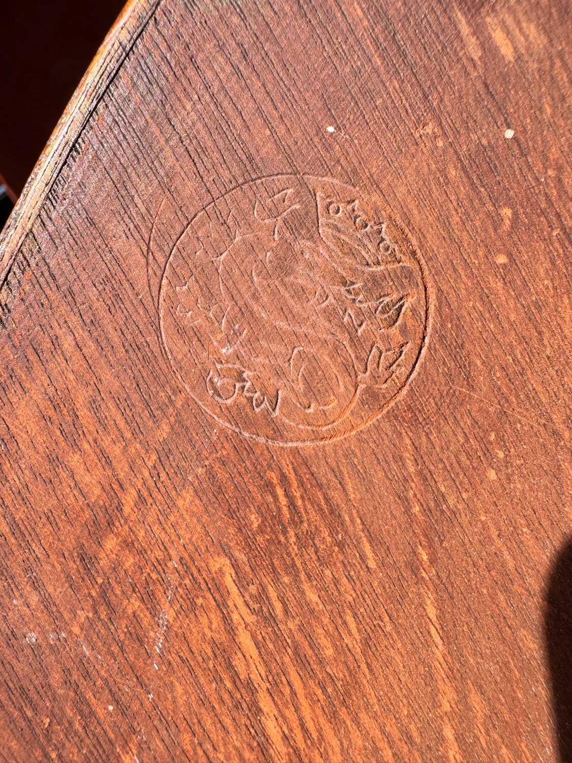 Mahogany gueridon stamped Malfert – erotic furniture – curiosity