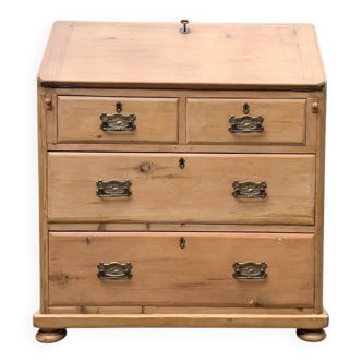 Commode, English slant-front desk, 19th century.