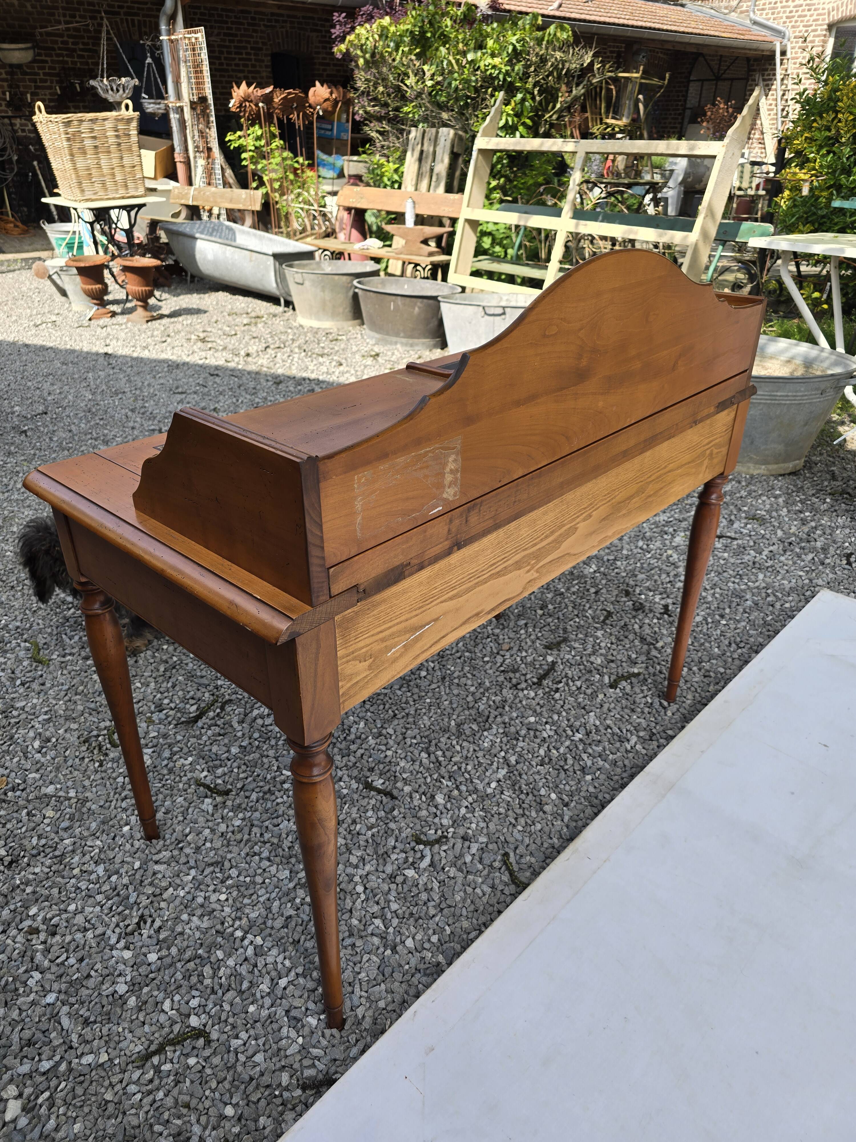 Solid cherry desk with sliding top