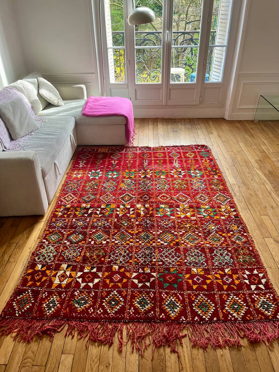 Vintage red Berber rug 170 x 230
