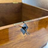 Jugendstil / Art Nouveau Box in Partly Ebonized Solid Oak, Austria, 1900