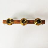 Modernist teak candlestick, Germany, 1960s.
