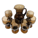 Smoked glass orangeade set